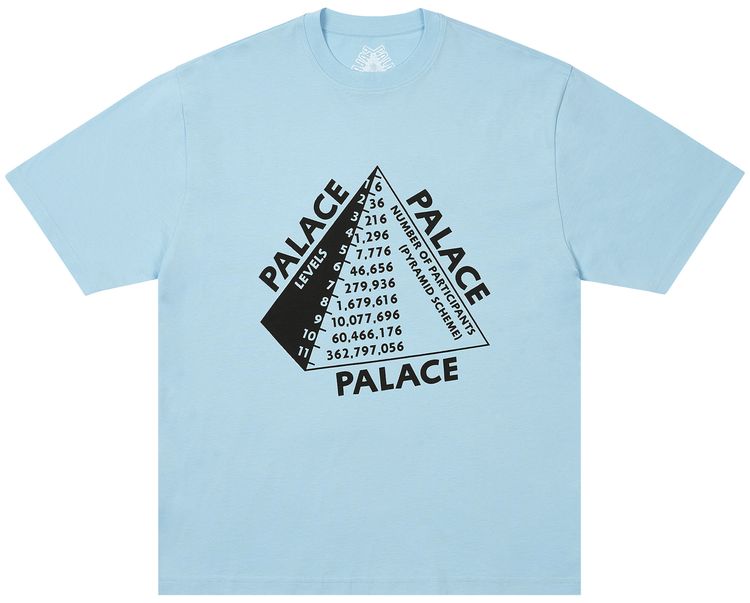 Palace Scheme T Shirt Skyline Blue