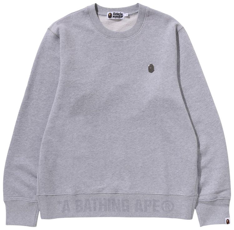 BAPE One Point Crewneck Sweatshirt Grey