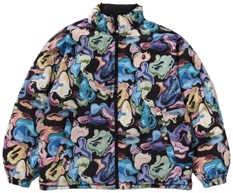 BAPE Art Camo Reversible Down Jacket Black
