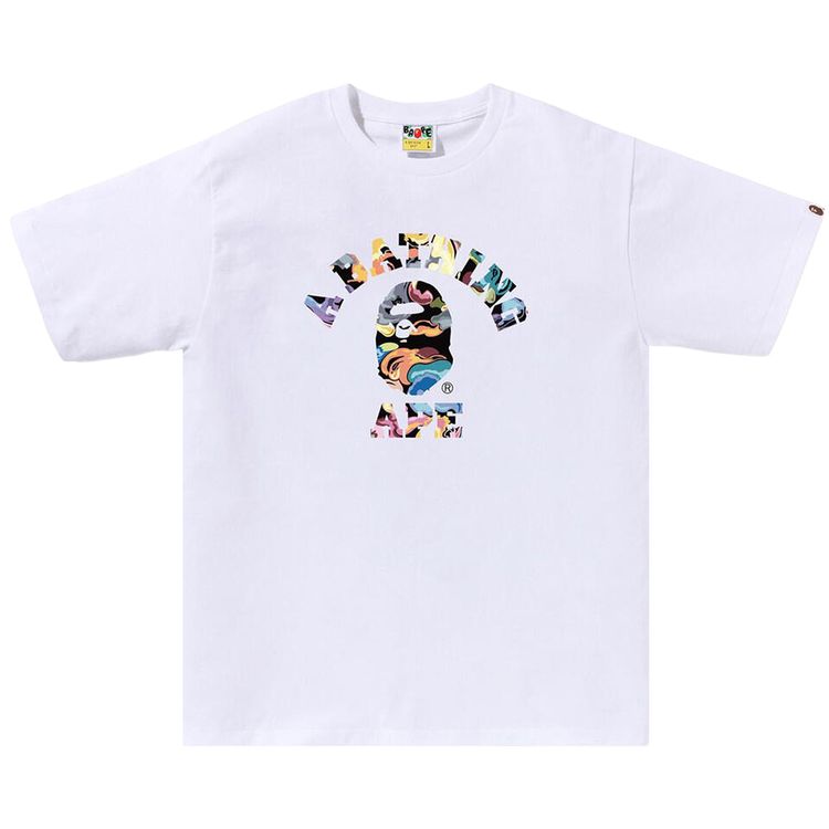 BAPE Art Camo College Tee White