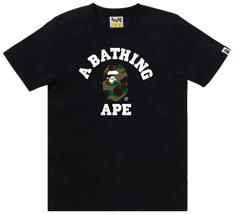 BAPE 1st Camo College Tee BlackYellow