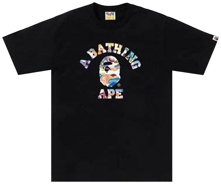 BAPE Art Camo College Tee Black