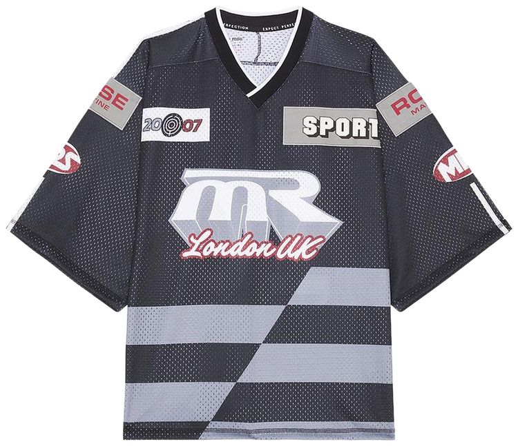 Martine Rose Oversized Hockey Top Black