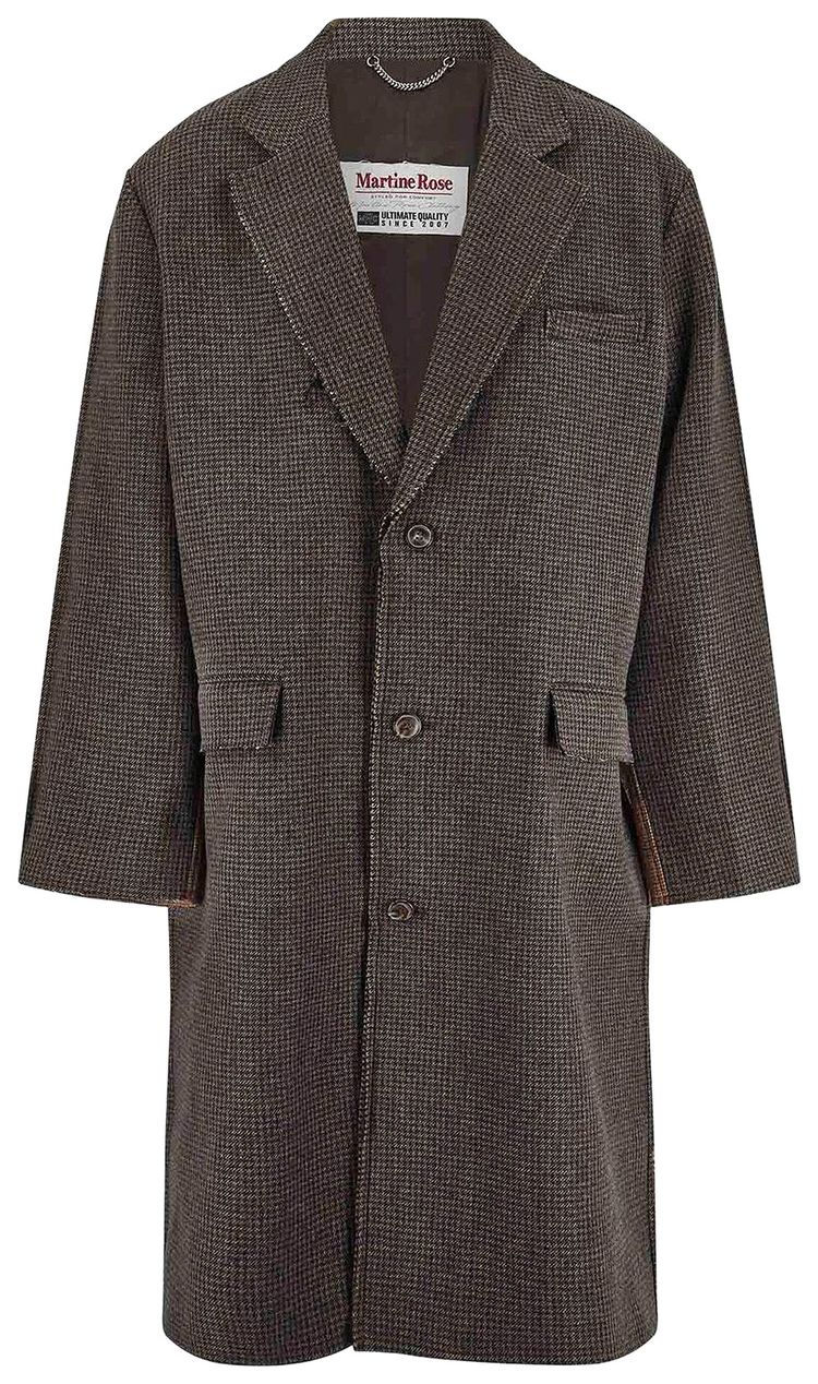 Martine Rose Half  Half Overcoat Brown