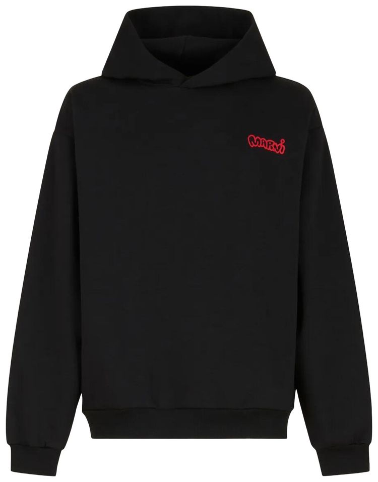 Marni Piggy And Logo Print On Sweatshirt Black