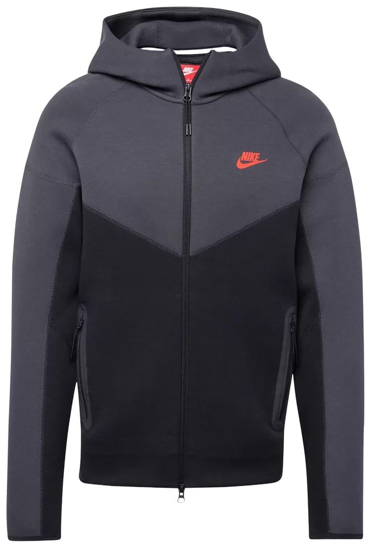Nike Sportswear Tech Fleece Windrunner BlackDark Smoke GreyLight Crimson