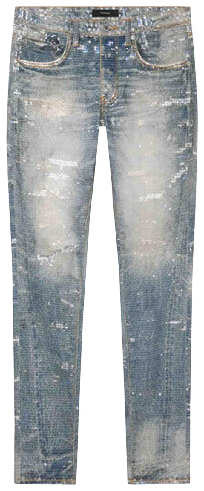 PURPLE BRAND Fade Down Skinny Light Indigo