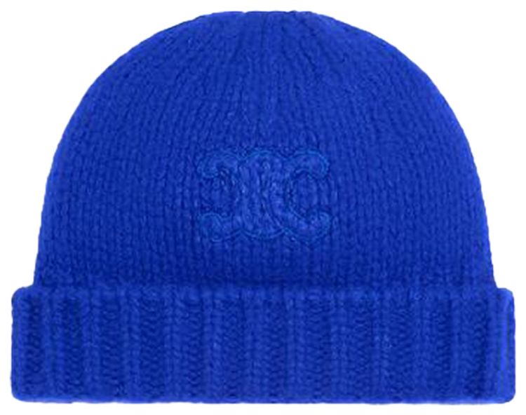 CELINE Triomphe Beanie Bleu Roi