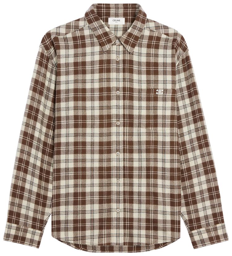 CELINE Relaxed Shirt BeigeMarron Clair