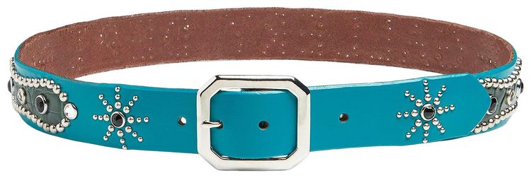 Gallery Dept Painted Studded Belt Turquoise
