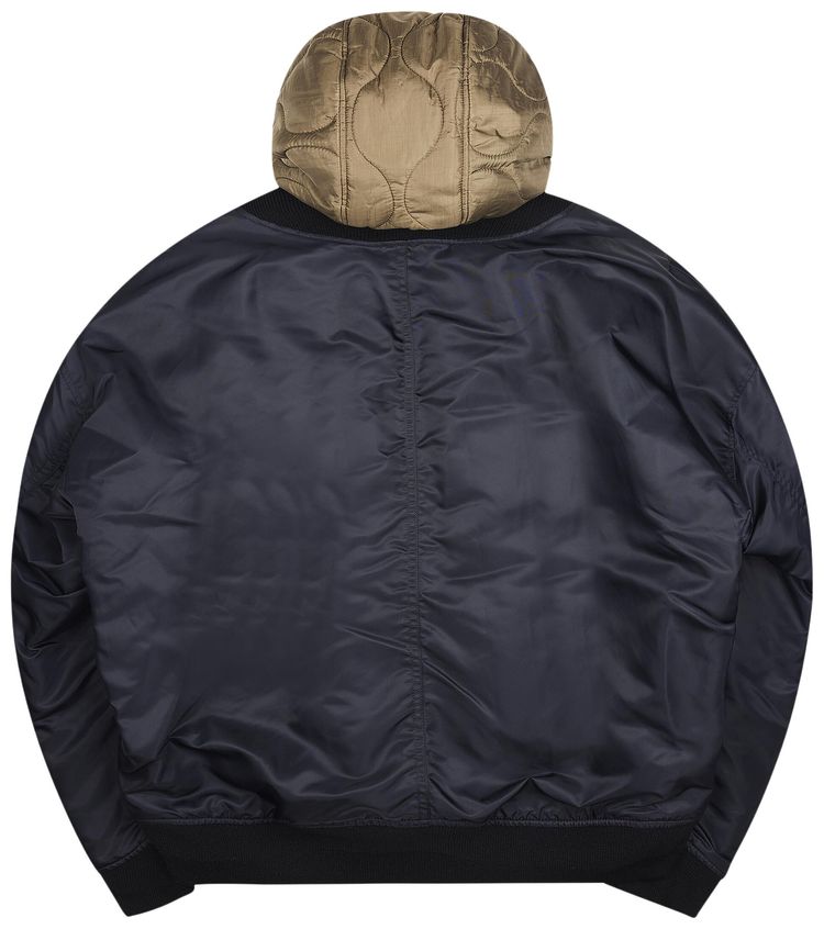 Maison Mihara Yasuhiro Hooded Bomber Jacket Black