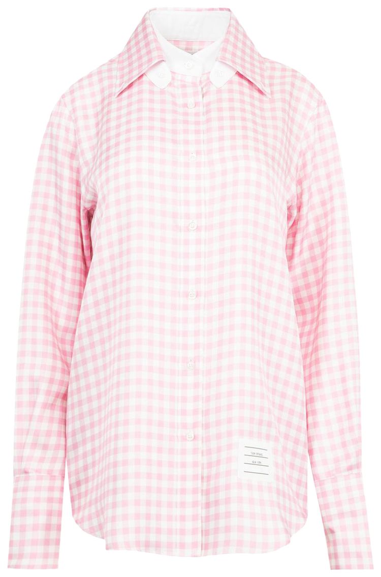Thom Browne Straight Fit Modular Shirt Light Pink