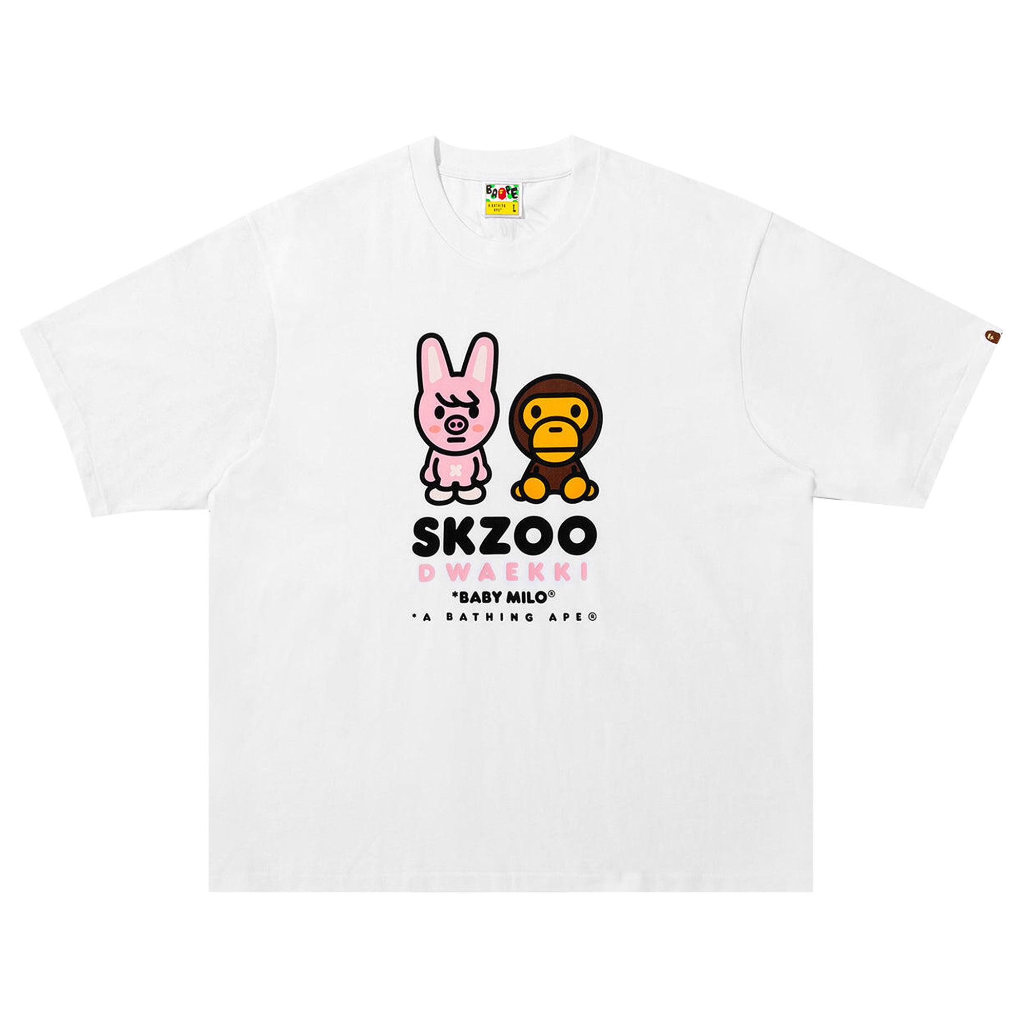 Buy BAPE x Stray Kids Dwaekki Baby Milo Tee 'White' - 2L73 110 914