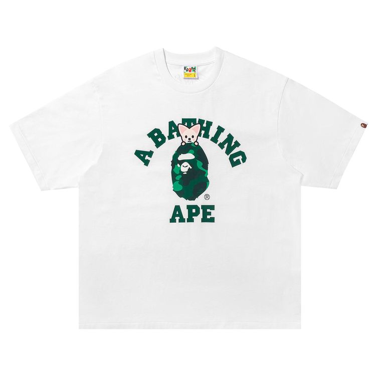 BAPE x Stray Kids FoxiNY College Tee White