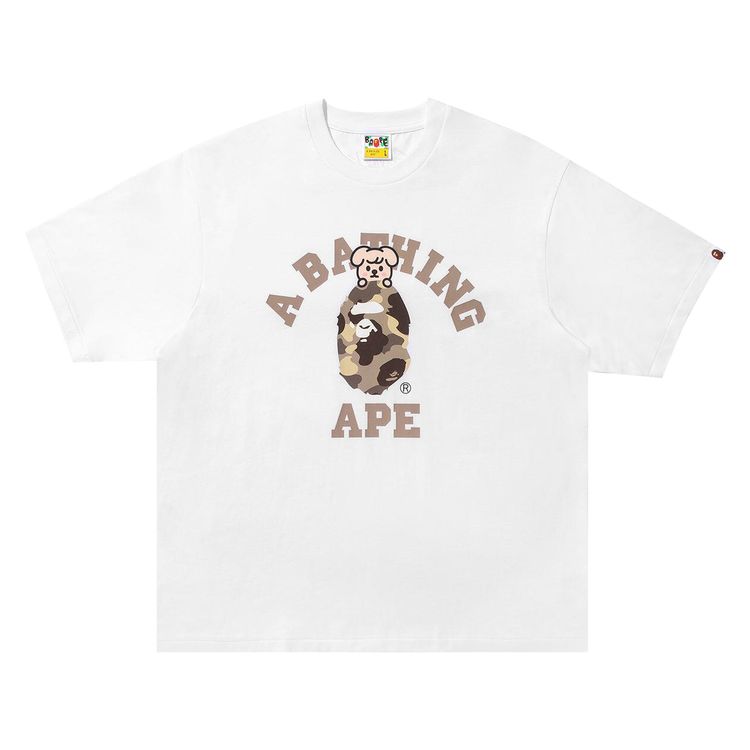BAPE x Stray Kids PuppyM College Tee White