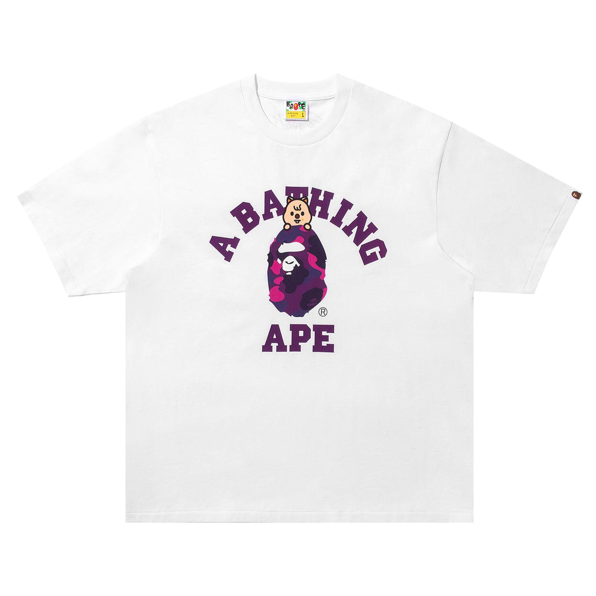 Buy BAPE x Stray Kids Han Quokka College Tee 'White' - 1L73 110
