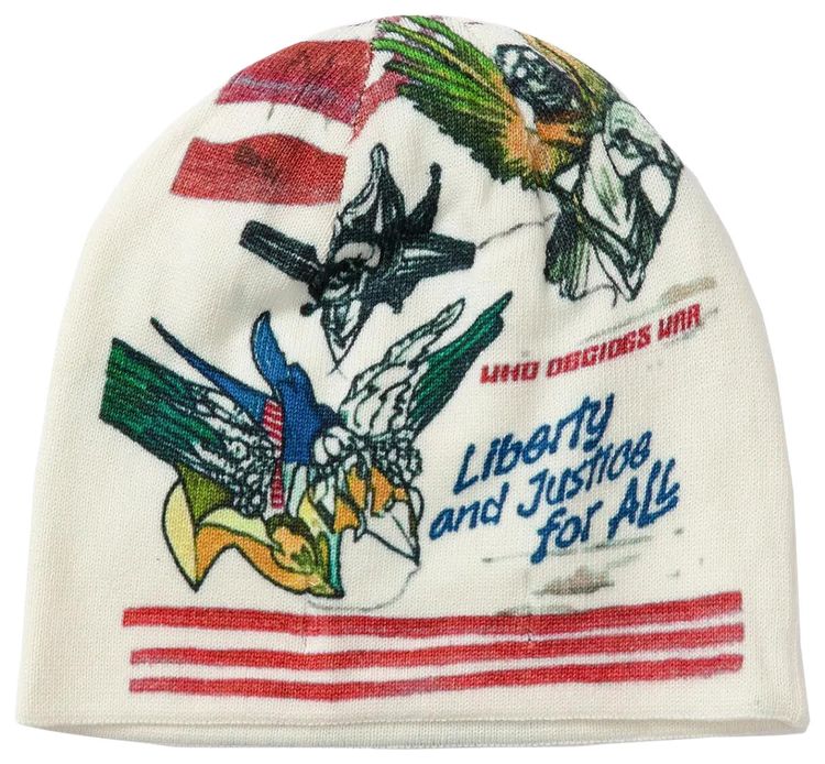 Who Decides War Americana Knit Hat CloudMulticolor
