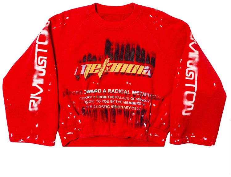 RIVINGTON roi Rebis Radical Paper Rose Crewneck Meta Red