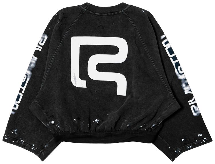 RIVINGTON roi Rebis Radical Paper Rose Crewneck Mechanic Black