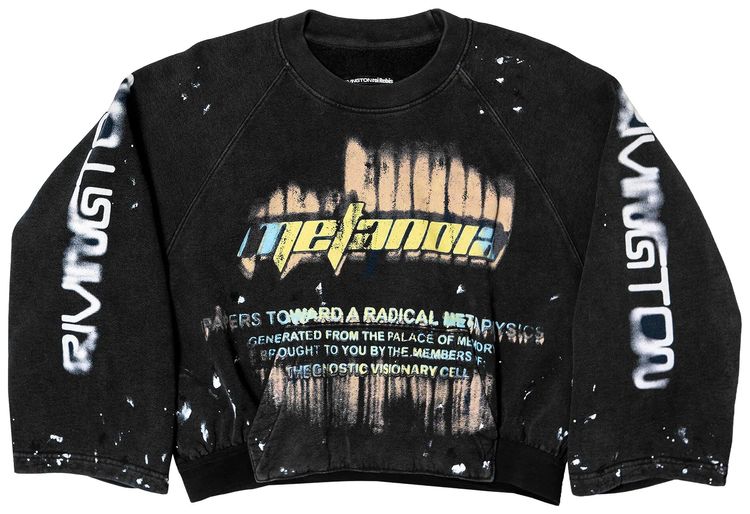 RIVINGTON roi Rebis Radical Paper Rose Crewneck Mechanic Black