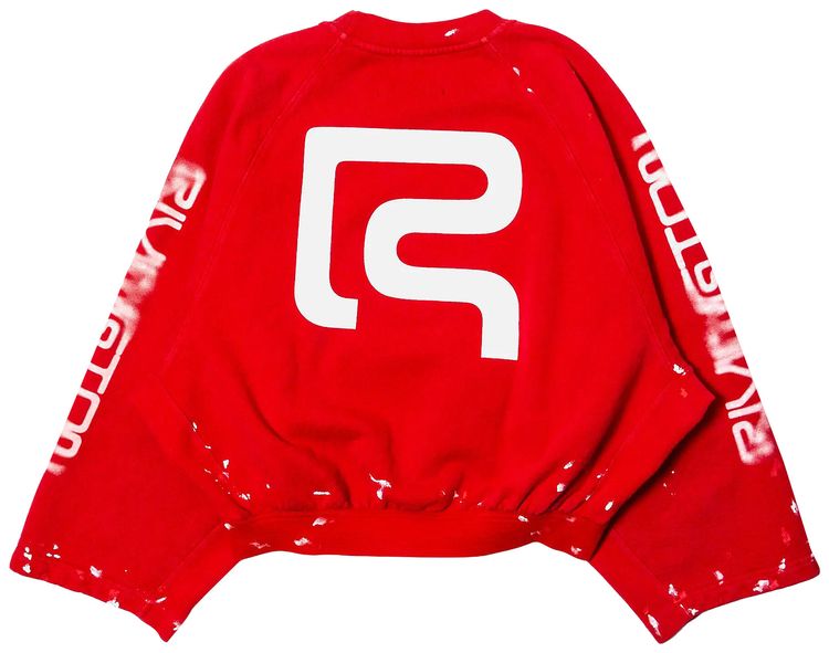 RIVINGTON roi Rebis Radical Paper Rose Crewneck Meta Red