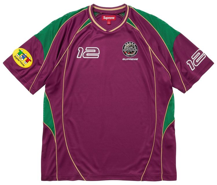 Supreme Piping Soccer Jersey Raspberry