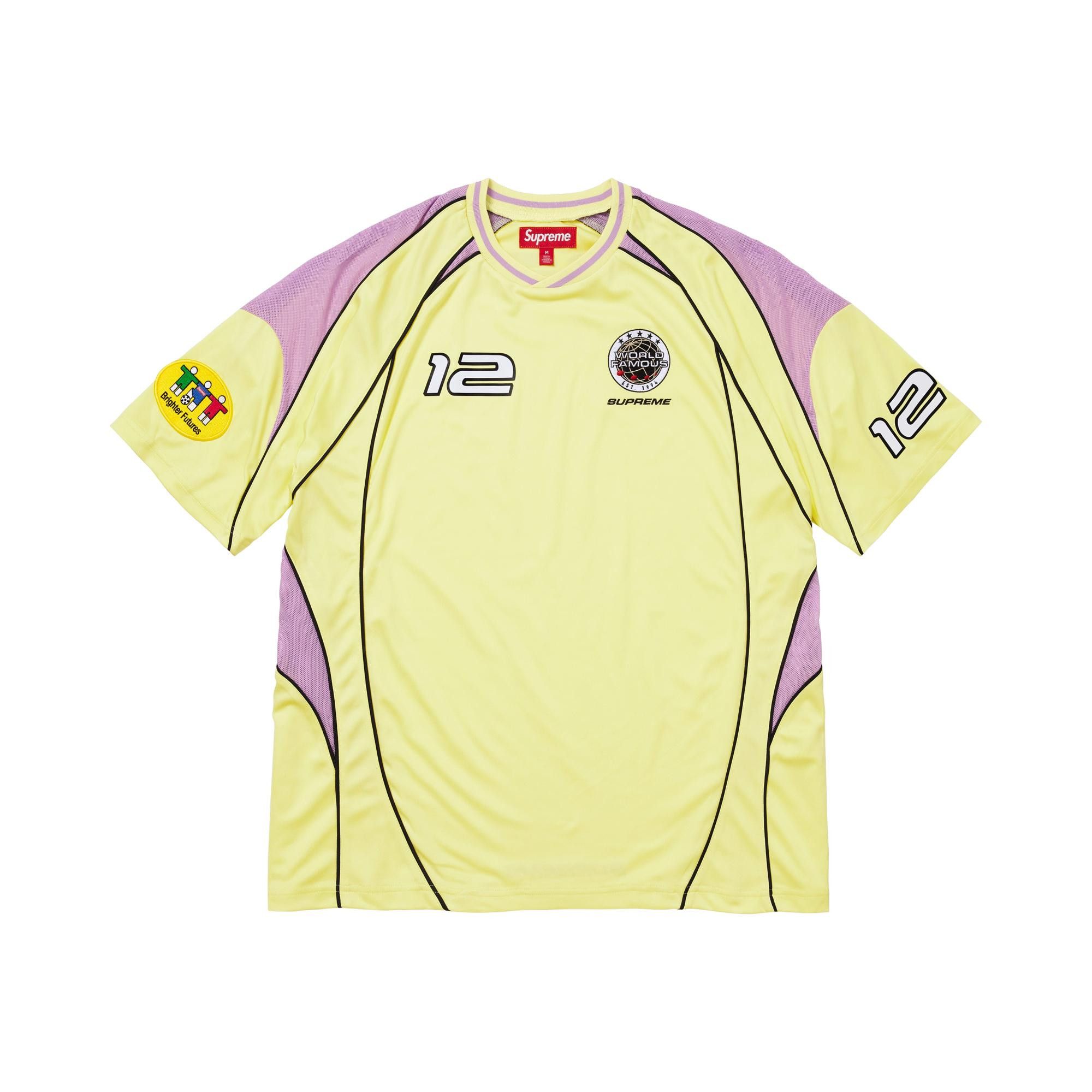 Buy Supreme Piping Soccer Jersey 'Pale Yellow' - FW25KN82 PALE