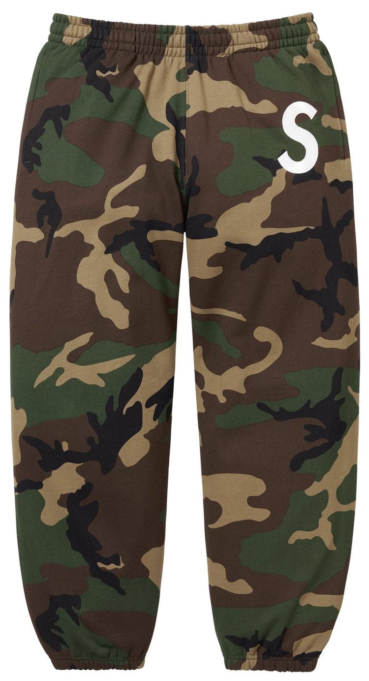 Supreme S Logo Sweatpant Woodland Camo