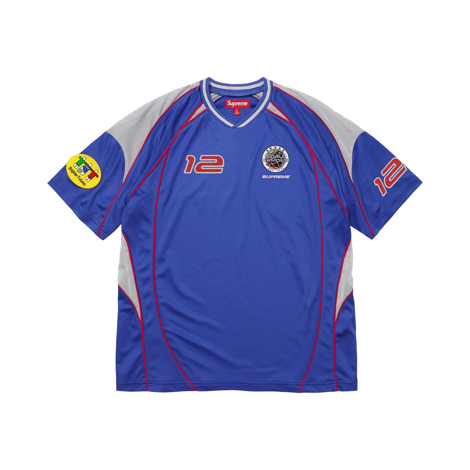 Buy Supreme Piping Soccer Jersey 'Royal' - FW25KN82 ROYAL | GOAT