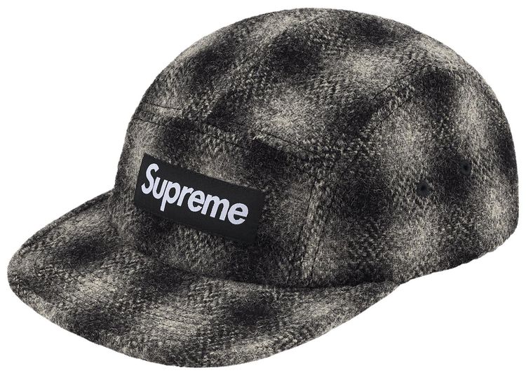 Supreme Harris Tweed Camp Cap Black