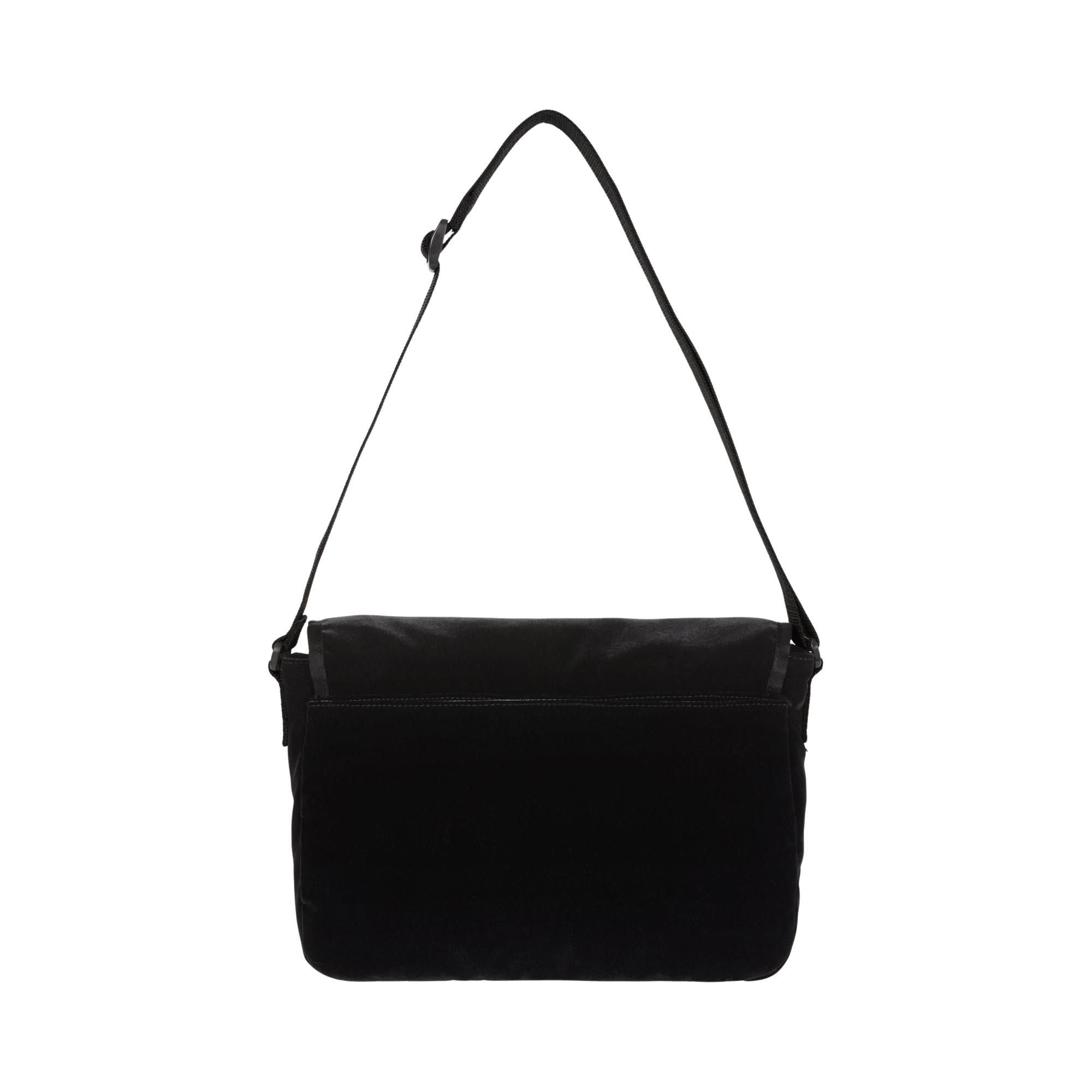 Buy Supreme Velvet Small Messenger Bag 'Black' - FW25B9 BLACK | GOAT