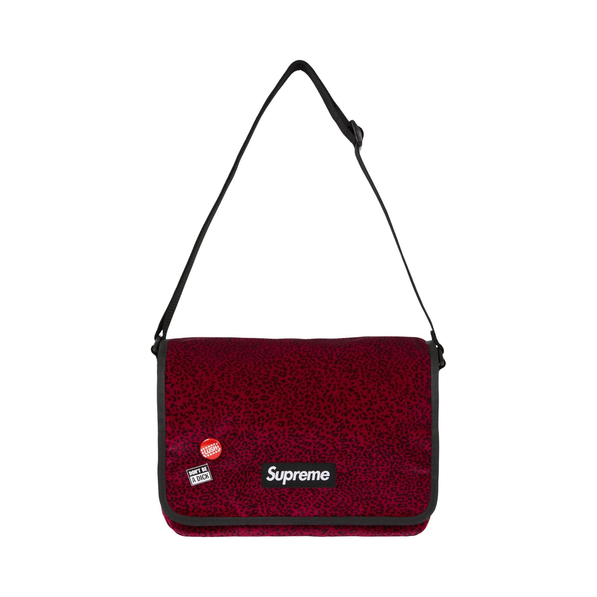 Supreme メッセンジャーバッグ シュプリーム Leopard Bag 赤 Buy Supreme Velvet Small Messenger Bag 'Red Leopard' - FW25B9 RED