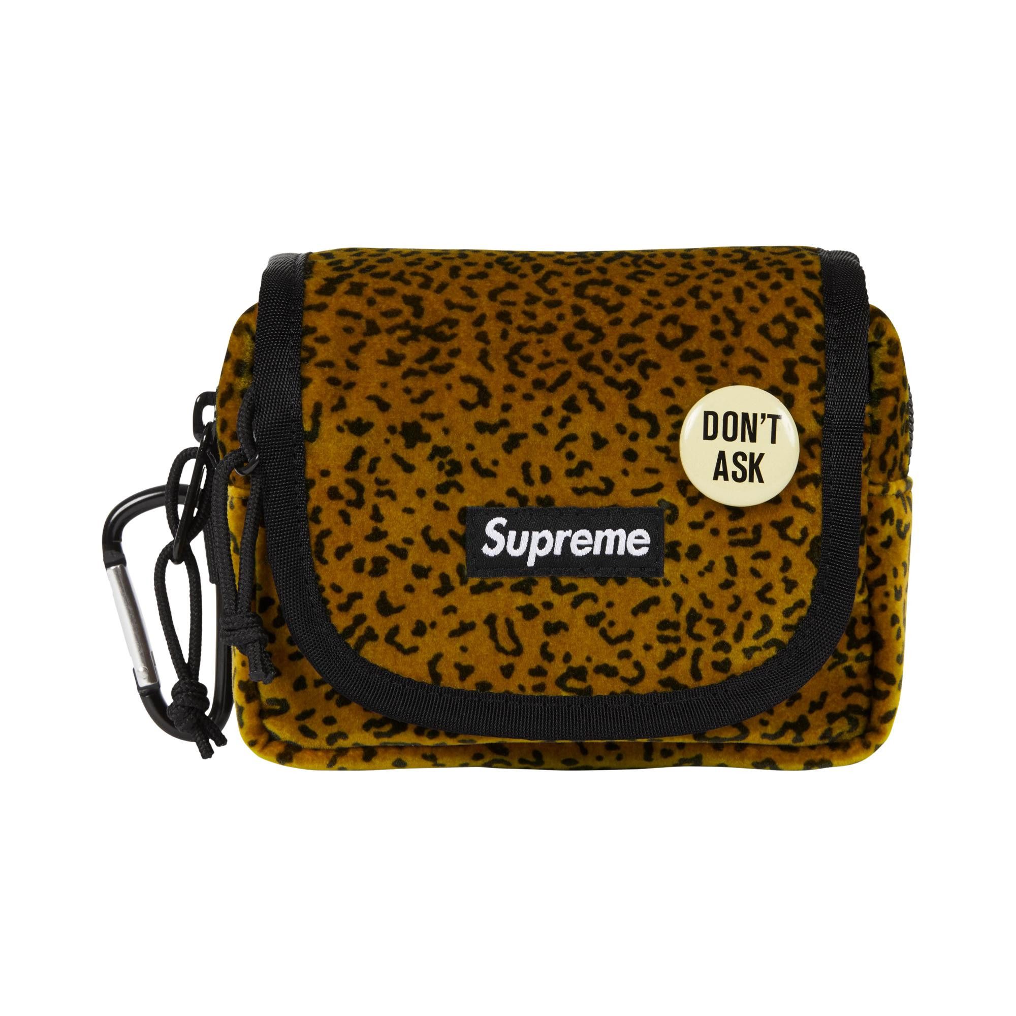Buy Supreme Velvet Mini Pouch 'Tan Leopard' - FW25B10 TAN LEOPARD