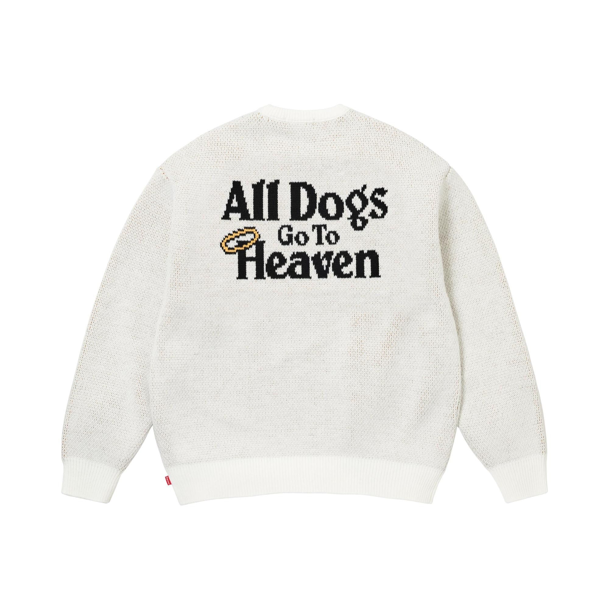 Buy Supreme All Dogs Go To Heaven Sweater 'White' - FW25SK55 WHITE
