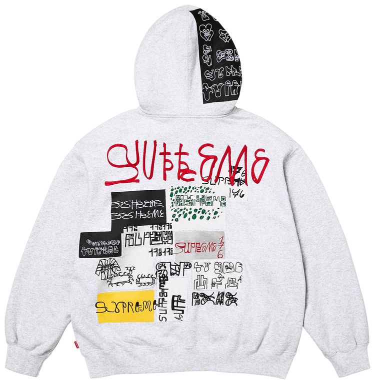 Supreme 176 Zip Up Hooded Sweatshirt Ash Grey