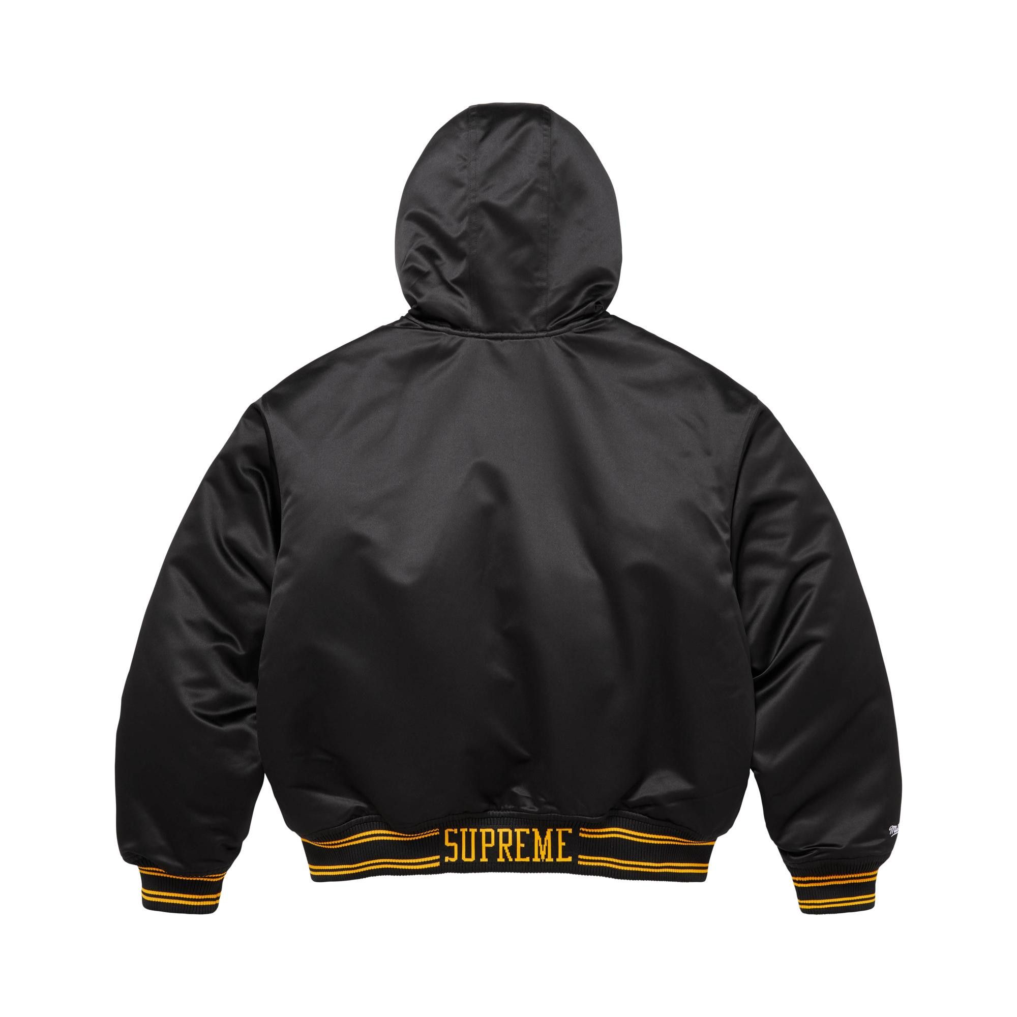 Buy Supreme x Mitchell & Ness Lined Hooded Satin Varsity Jacket