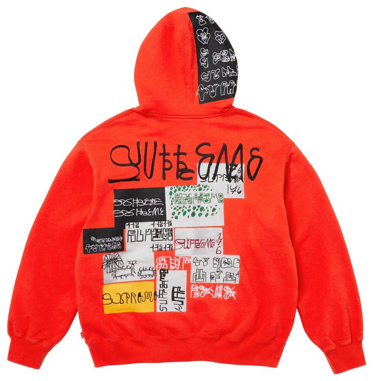 Supreme 176 Zip Up Hooded Sweatshirt Bright Orange