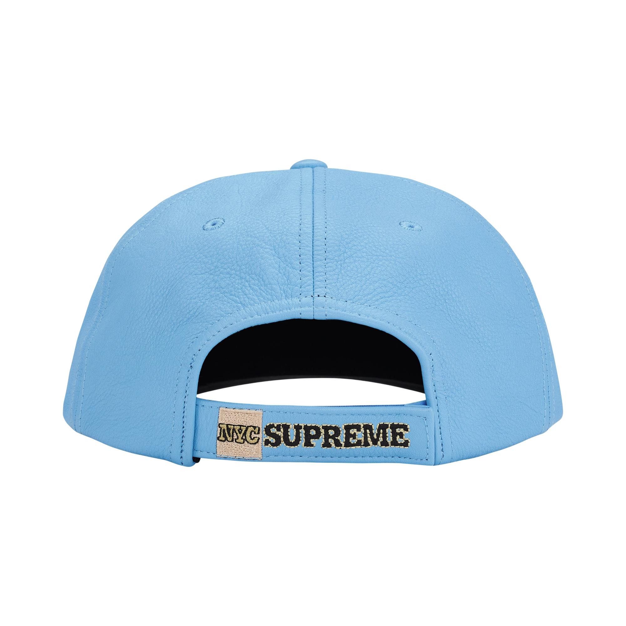 Buy Supreme New York Leather 6-Panel 'Light Blue' - FW25H48 LIGHT