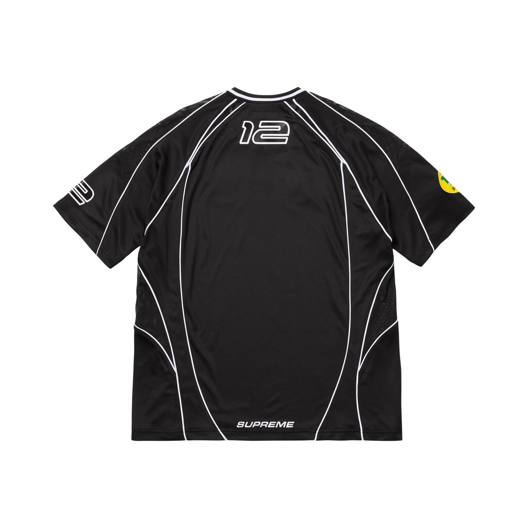 Buy Supreme Piping Soccer Jersey 'Black' - FW25KN82 BLACK | GOAT CA