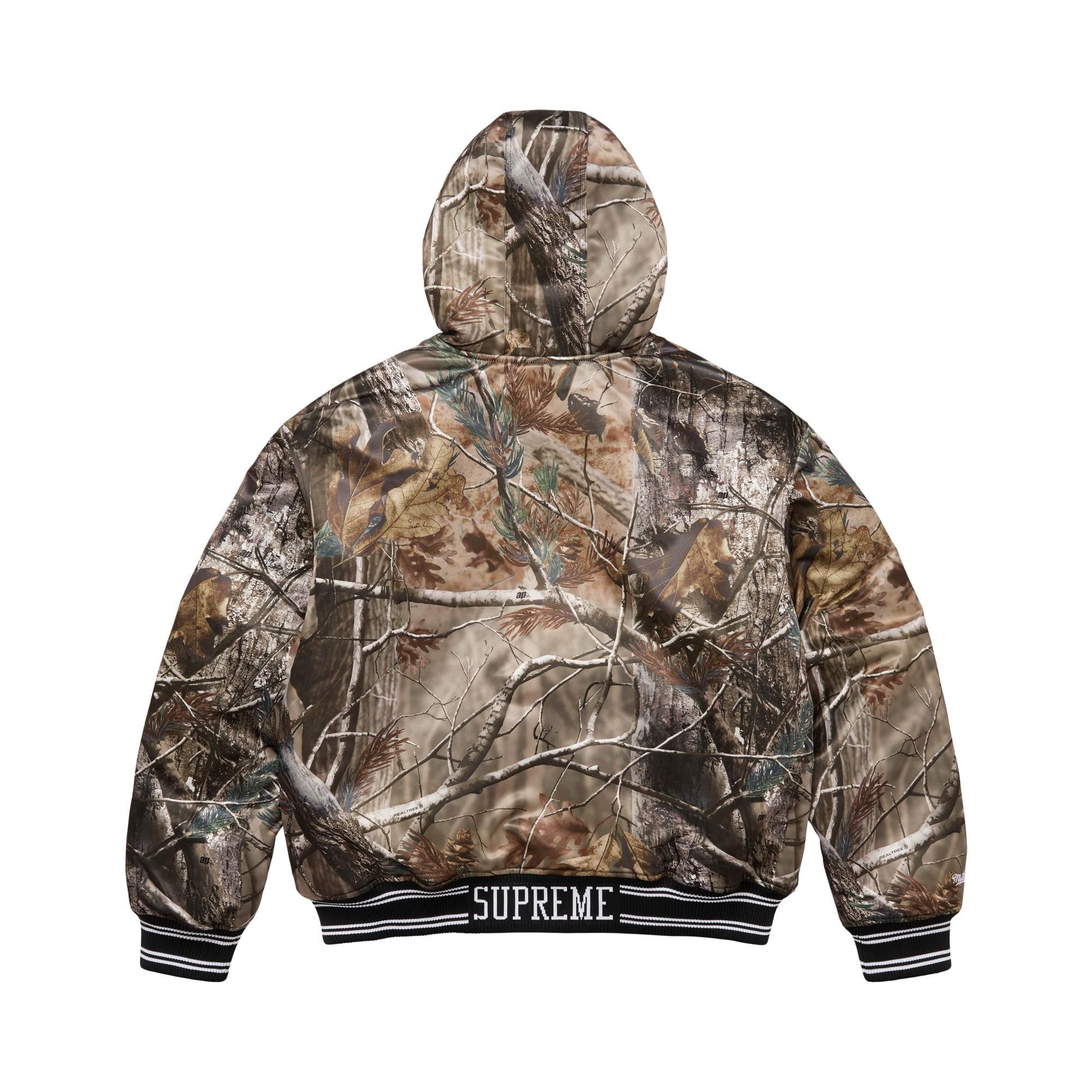 Buy Supreme x Mitchell & Ness Lined Hooded Satin Varsity Jacket