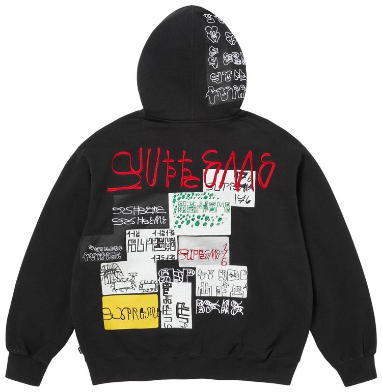 Supreme 176 Zip Up Hooded Sweatshirt Black