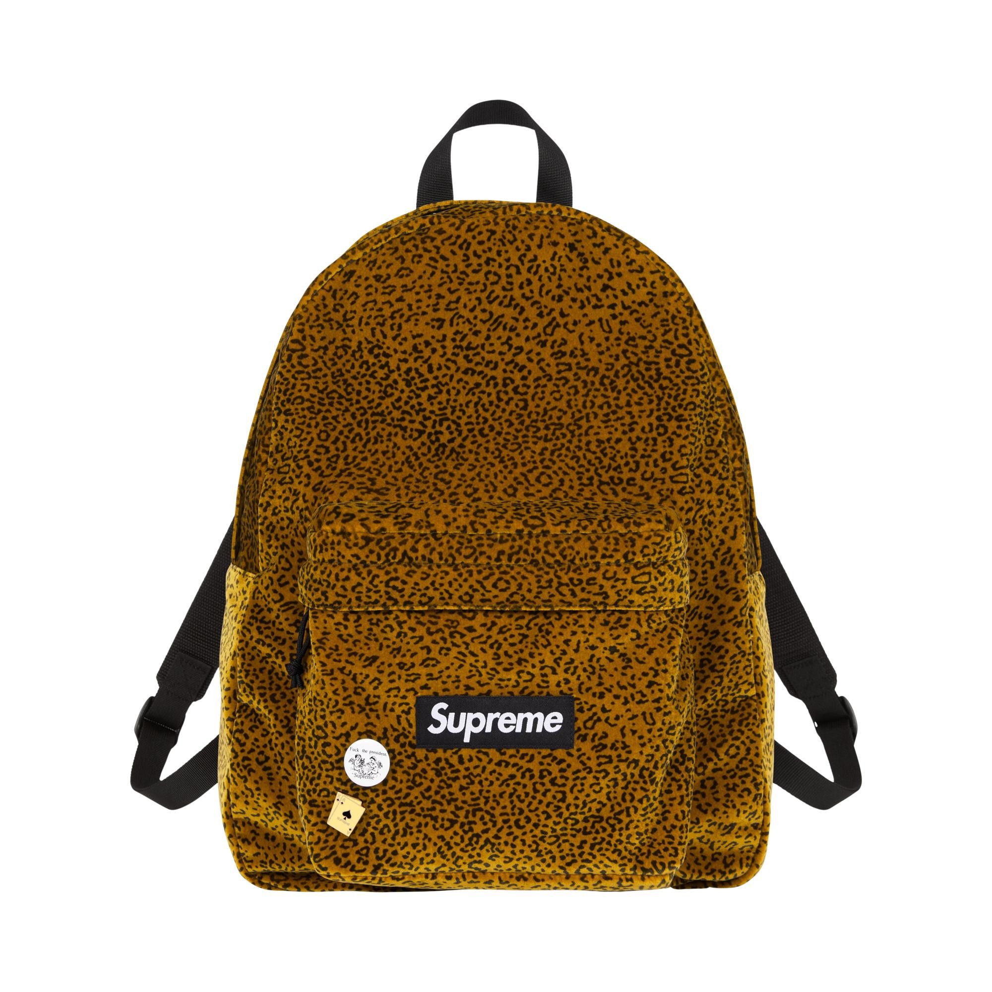 Buy Supreme Velvet Backpack 'Tan Leopard' - FW25B8 TAN LEOPARD | GOAT