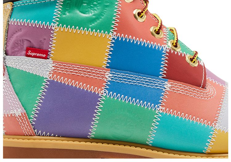 Supreme x Timberland 6 Inch Premium Waterproof Boot Patchwork   Multi Color
