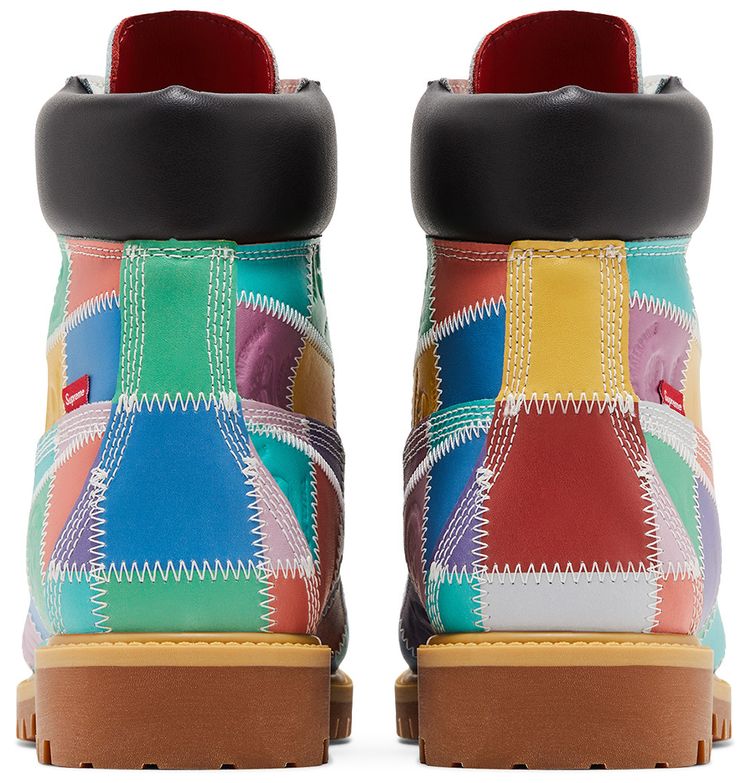 Supreme x Timberland 6 Inch Premium Waterproof Boot Patchwork   Multi Color