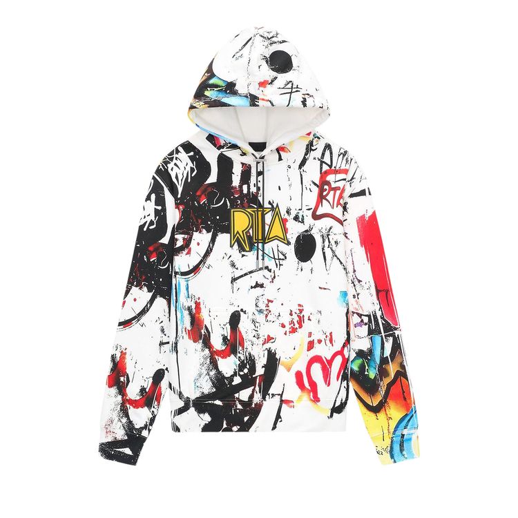 RtA Dion Hoodie White Graffiti