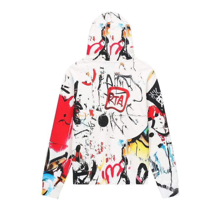 RtA Dion Hoodie White Graffiti