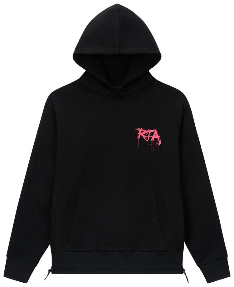 RtA Jordan Hoodie Black Graffiti Pink