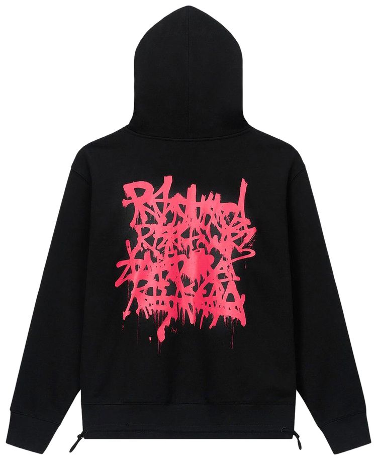 RtA Jordan Hoodie Black Graffiti Pink