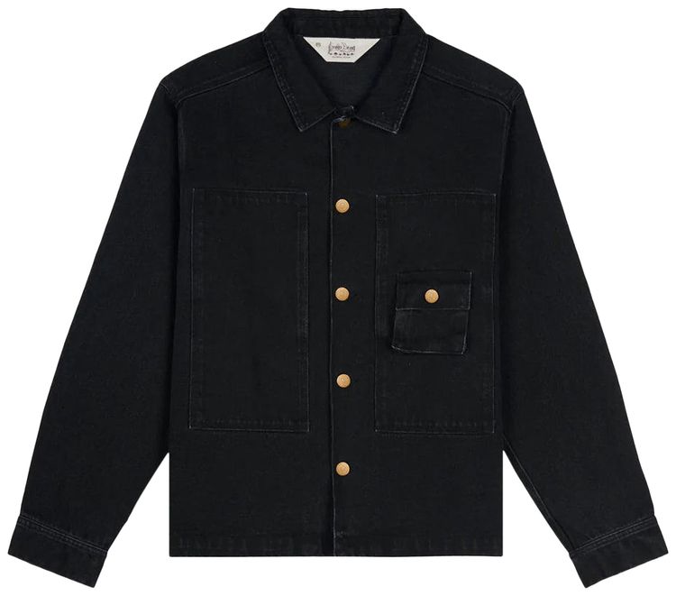 Brain Dead Denim 37 Work Shirt Washed Black