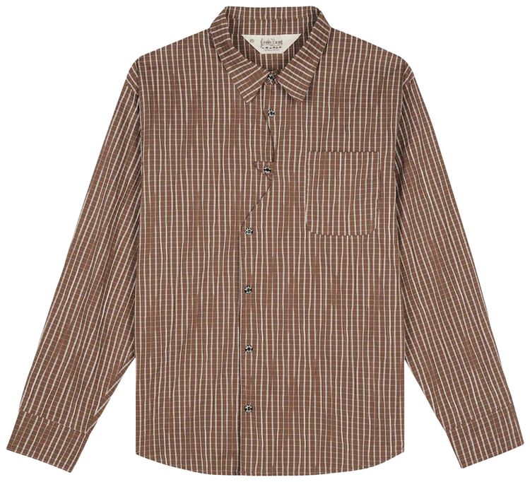 Brain Dead Organic Placket Shirt Brown